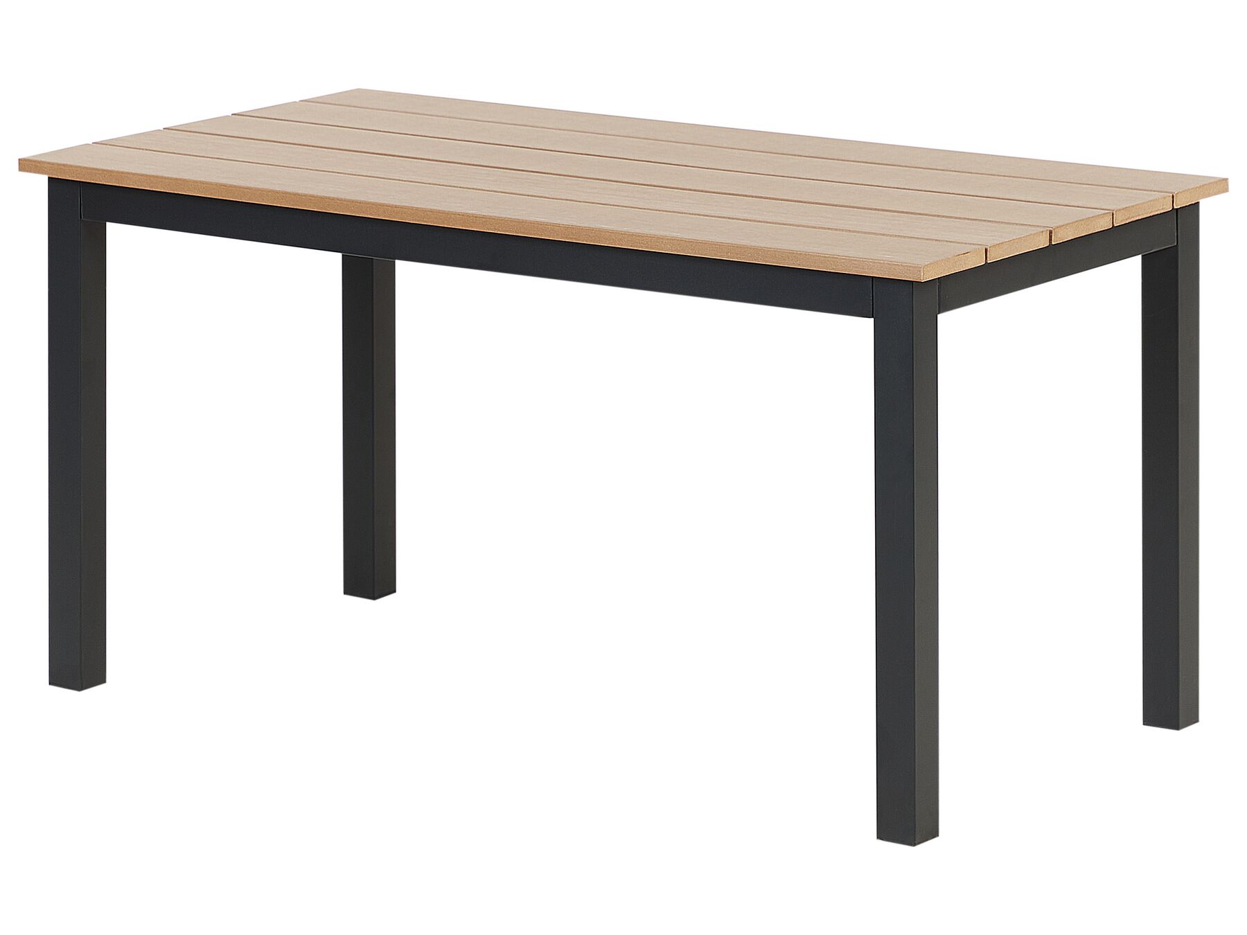 Table basse de jardin 96 x 52 cm en bois clair et noir MESSINA_932069