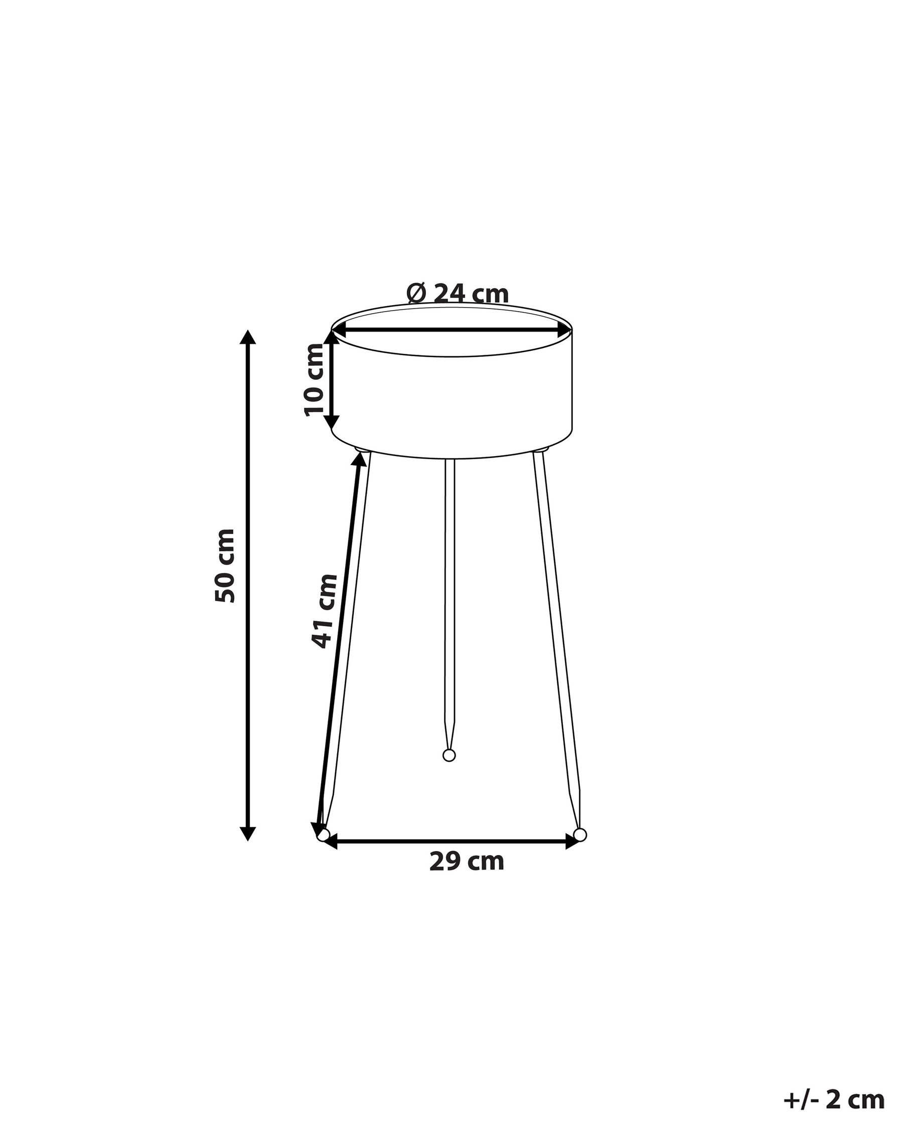 Kwietnik LEIKA 29 cm Metal Czarny_805022