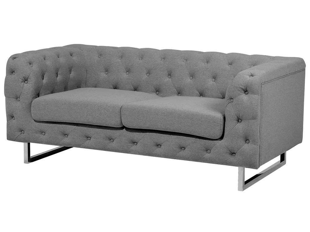 Sofa 2 Seater VISSLAND Fabric Light Grey_706394