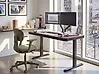 Electric Adjustable Standing Desk KENLY 120 cm x 60 cm with USB Port Dark Brown