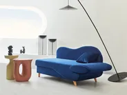 Right-Hand Chaise Longue MERI with Storage Velvet Navy Blue_931678