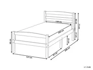 Bed Pine Wood ECHALLON 120 x 200 cm (EU Small Double) Light Brown_1113335