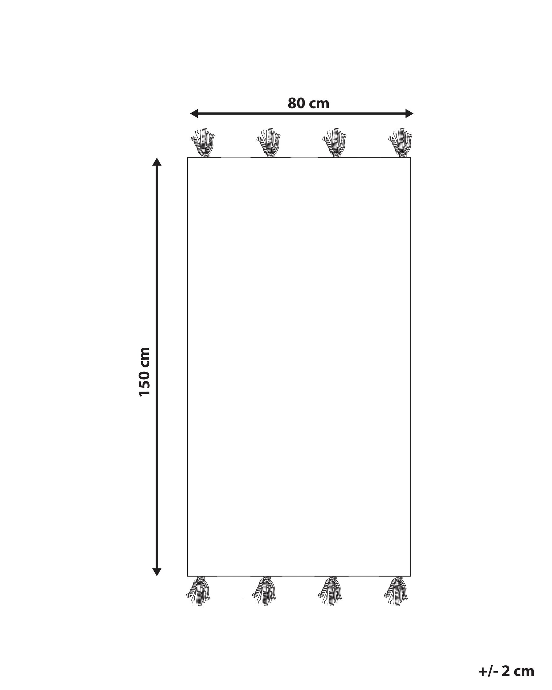 Tappeto TUZLA Marrone 80 x 150 cm Cotone_747682