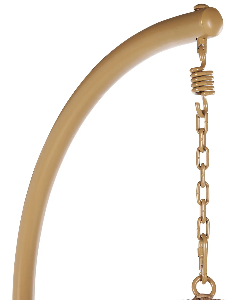 Hanging Chair with Stand ALLERA PE Rattan Beige_803283