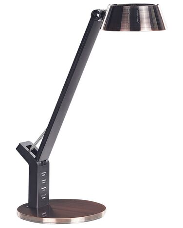 Kovová stolní LED lampa s USB portem měděná CHAMAELEON