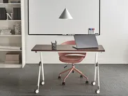 Foldable Office Desk BENDI 120 cm 60 cm Dark Brown_1030667