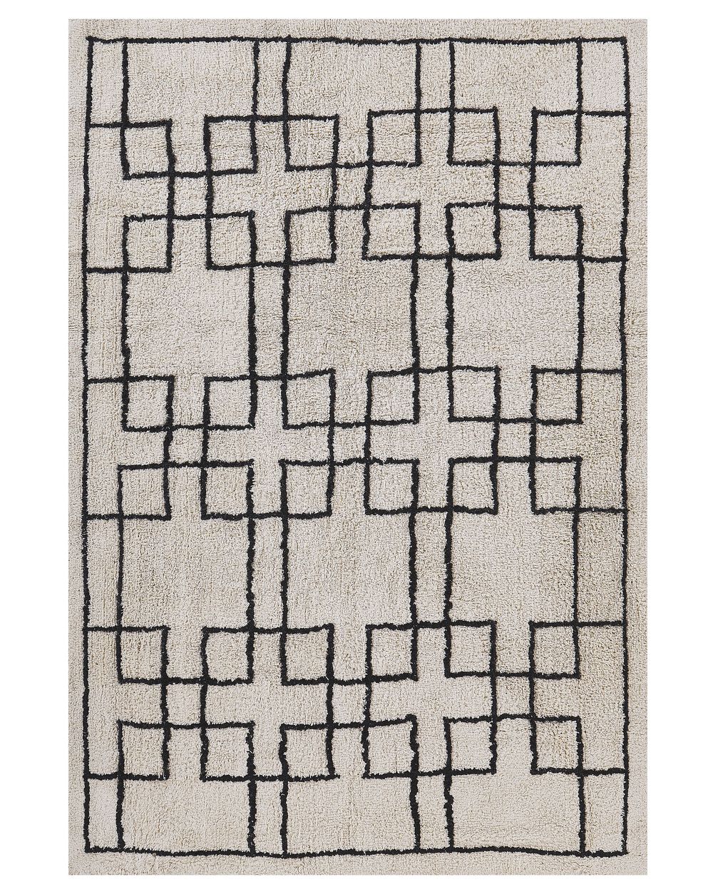 Rug TURHAL Beige 160 x 230 cm Cotton