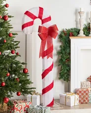 Outdoor Decoration LED ALARNI 150 cm Candy Cane Red_1015538