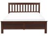Dřevěná postel 140 x 200 cm tmavé dřevo MAYENNE_876595