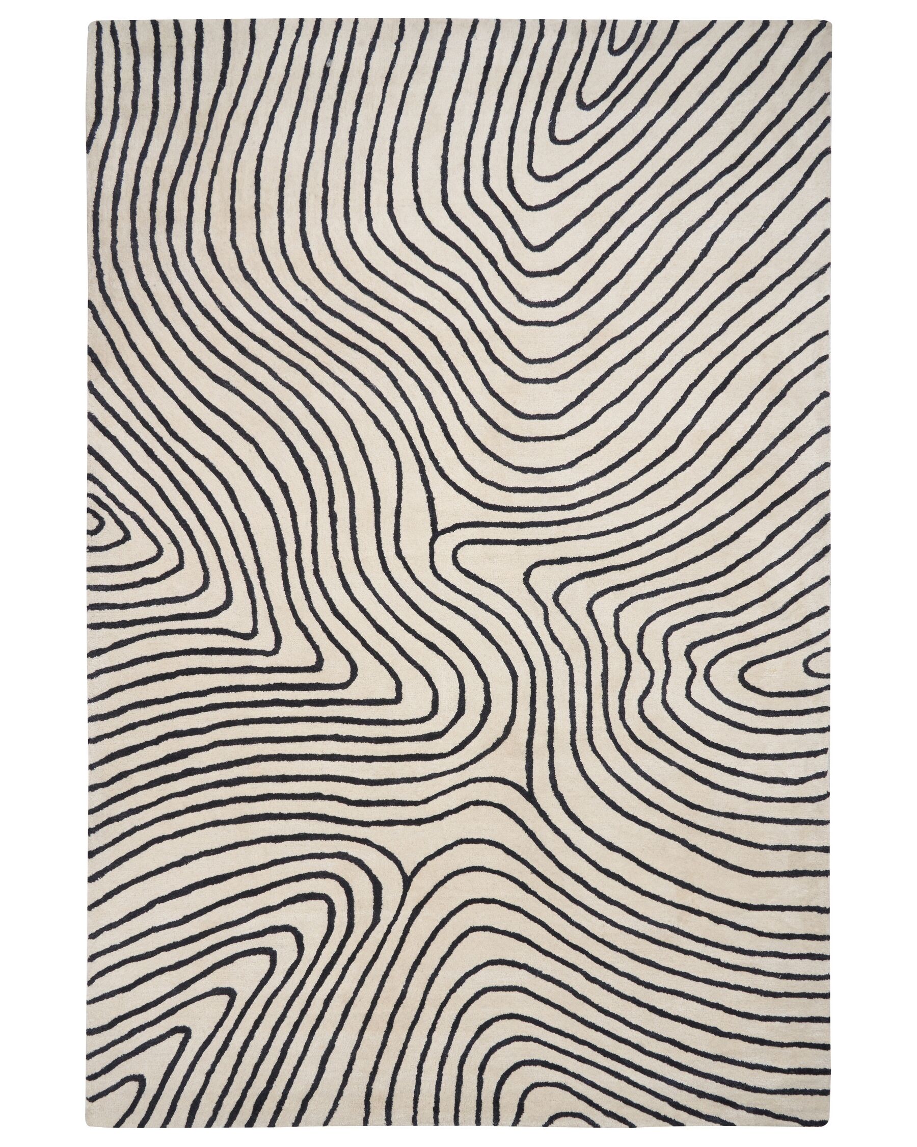 Viskózový koberec 200 x 300 cm čierna/biela RUMRA_904563