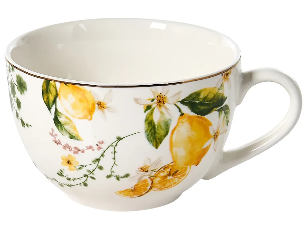 Zastawa stołowa 20-częściowa LEMONGRASS Porcelana Biały/zielony_1191899