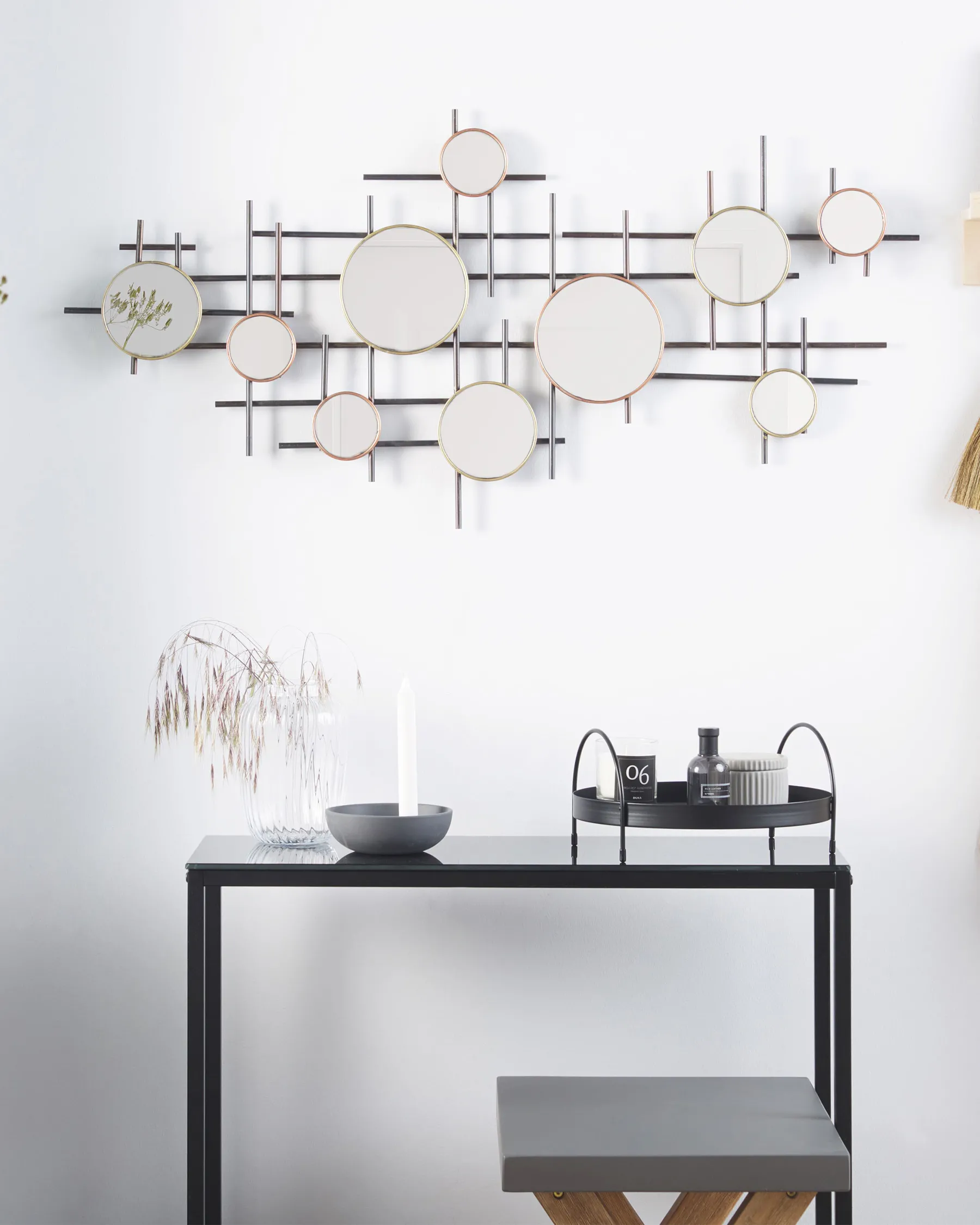 Lustro ścienne IBOS 113 cm 55 cm Metal Czarny_904334