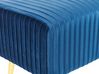 Kék bársony ülőpad 118 x 40 cm PATERSON_860440