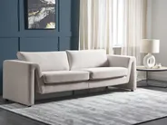 Divano 3 posti MAUNU Velluto Beige chiaro_895151