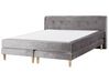 Boxspring fluweel grijs 180 x 200 cm MARQUISE_798427