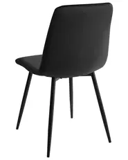 Set of 4 Dining Chairs HAVRE Velvet Black_966768