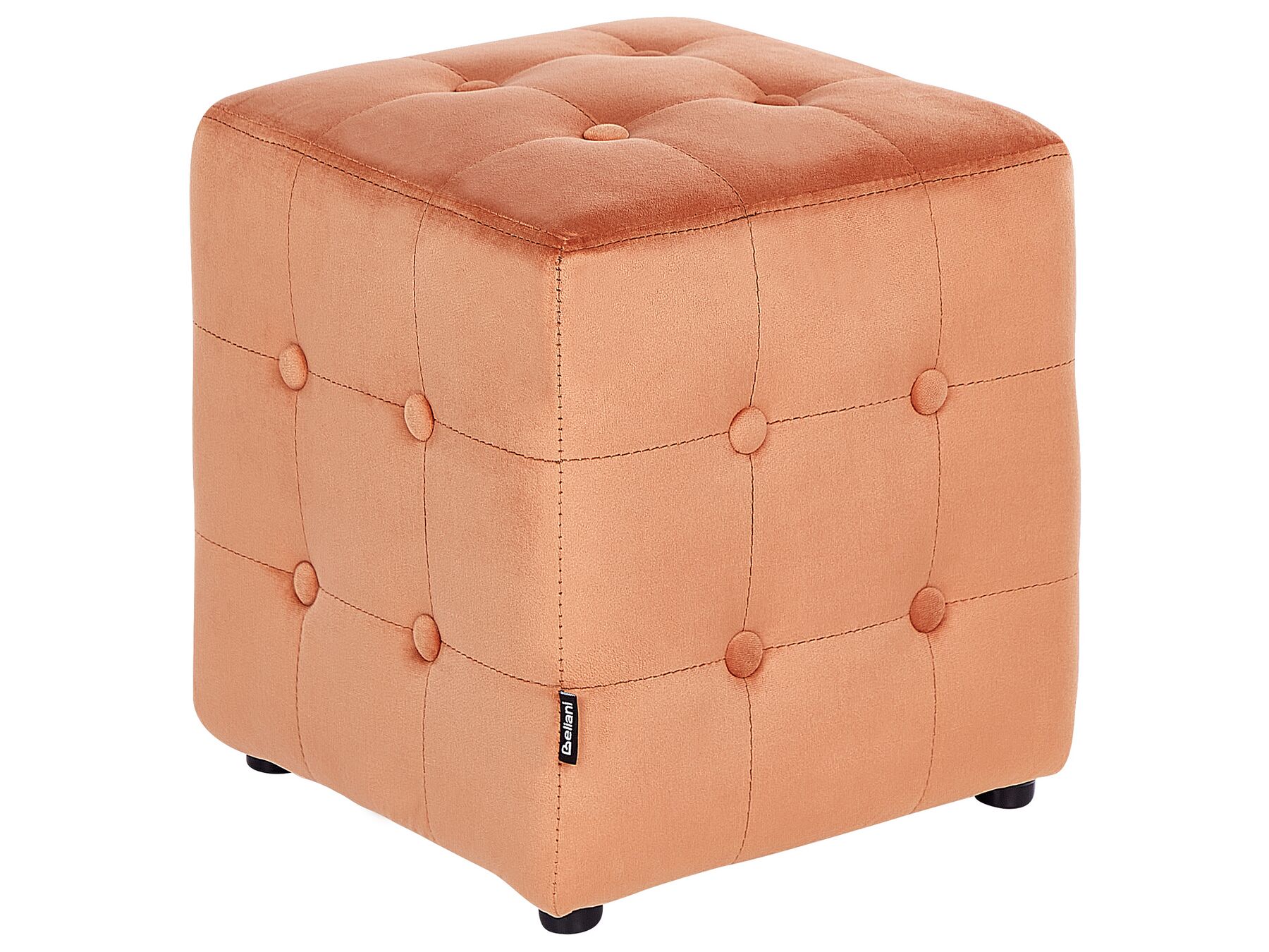 Velvet Pouffe Orange WISCONSIN_926904