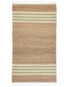 Jutový koberec 80 x 150 cm béžový/zelený MIRZA_850096