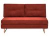 Sofa Bed 3 Seater JERSLEV Fabric Red