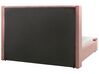 Velvet EU King Size Bed with Storage Bench Pink NOYERS_774355