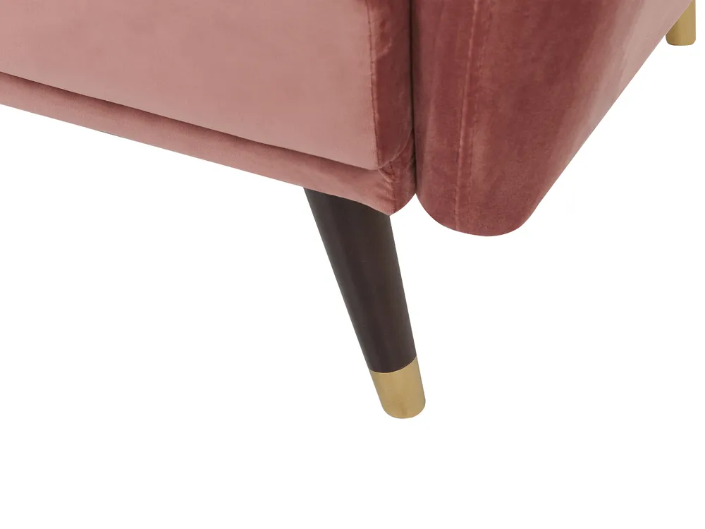 Sofa Bed 3 Seater VIMMERBY Velvet Pink_764144