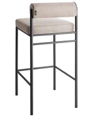 Set of 2 Bar Chairs AMAYA Fabric Taupe_957165