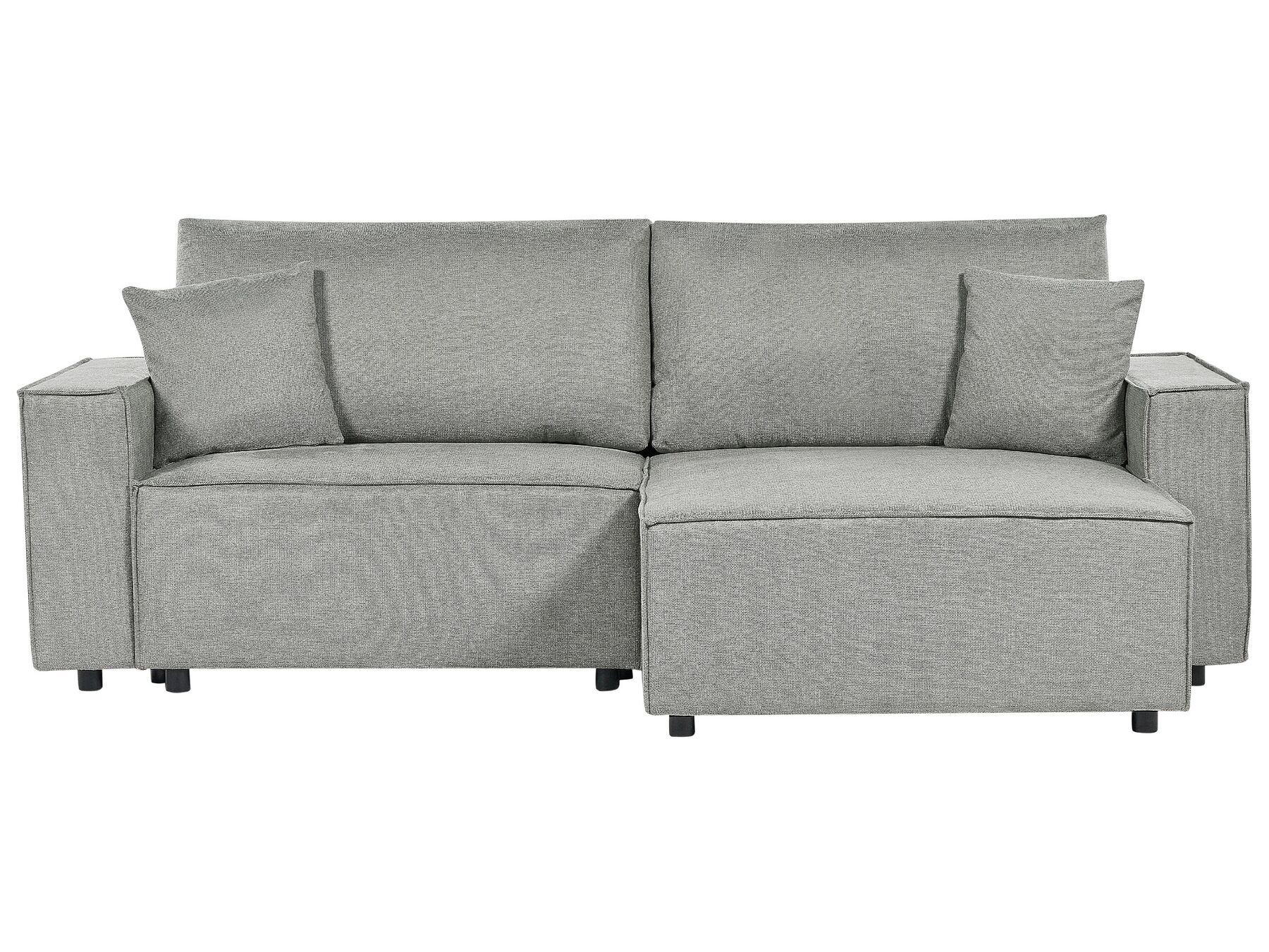 Divano letto angolare 3 posti tessuto con contenitore grigio sinistro KARILA_886068