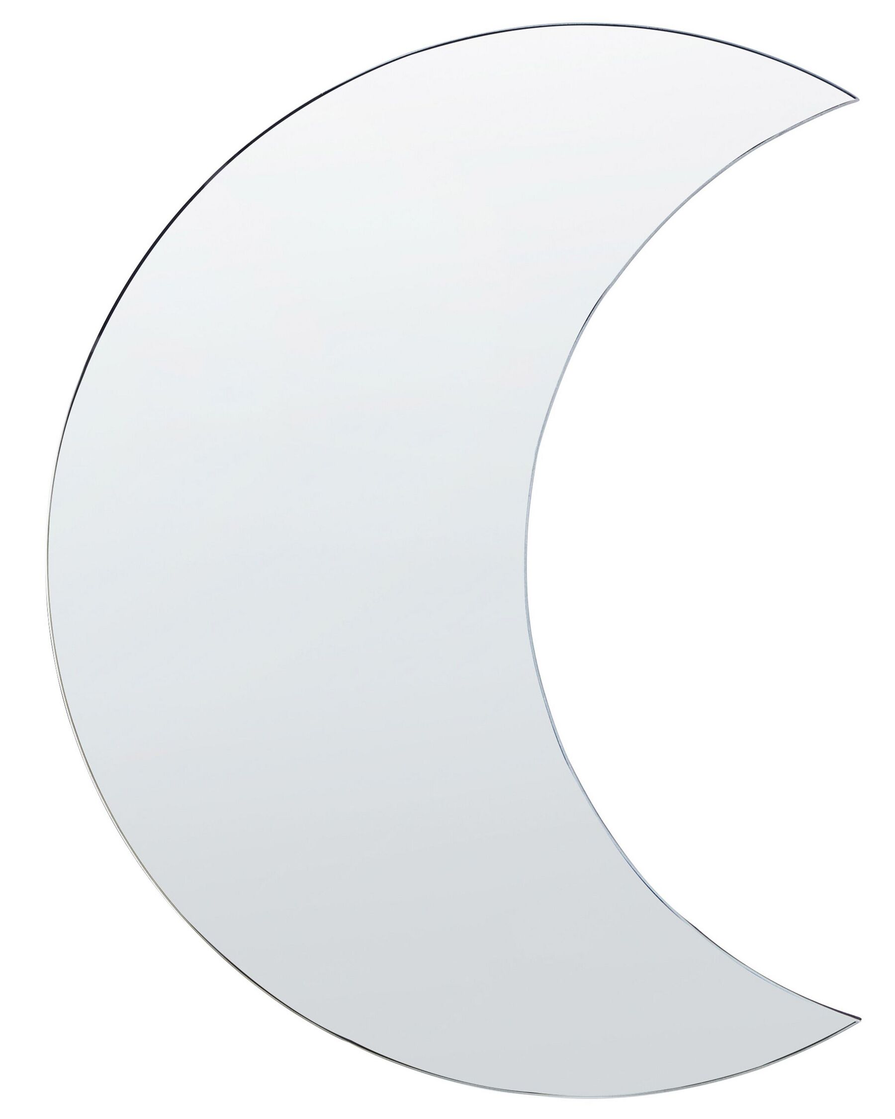 Nástěnné zrcadlo tvaru Měsíce 40 x 60 cm stříbrné PESMES_837869