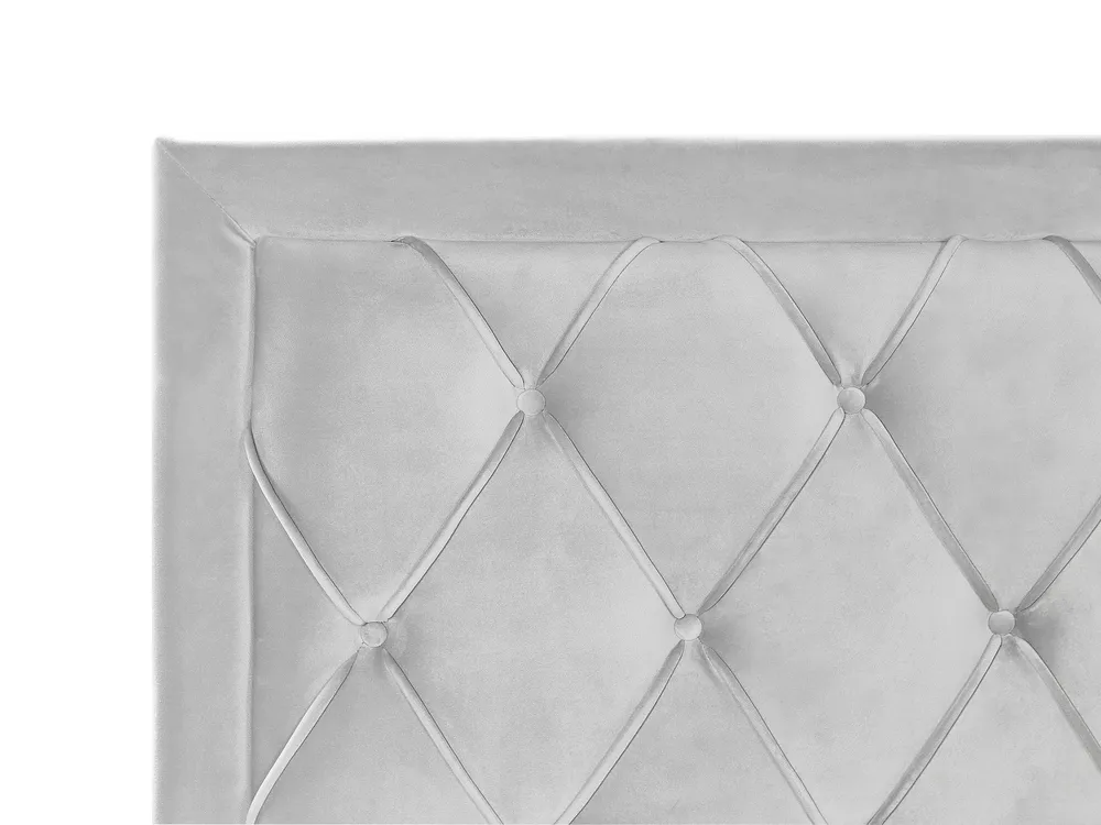 Bed with Storage Drawers LIEVIN Velvet Light Grey 140 x 200 cm (EU Double)_858062
