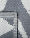 Outdoor Teppich grau 90 x 180 cm ZickZack-Muster zweiseitig Kurzflor SIRSA_734119