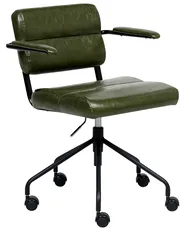 Desk Chair CANDOR Faux Leather Dark Green_993032