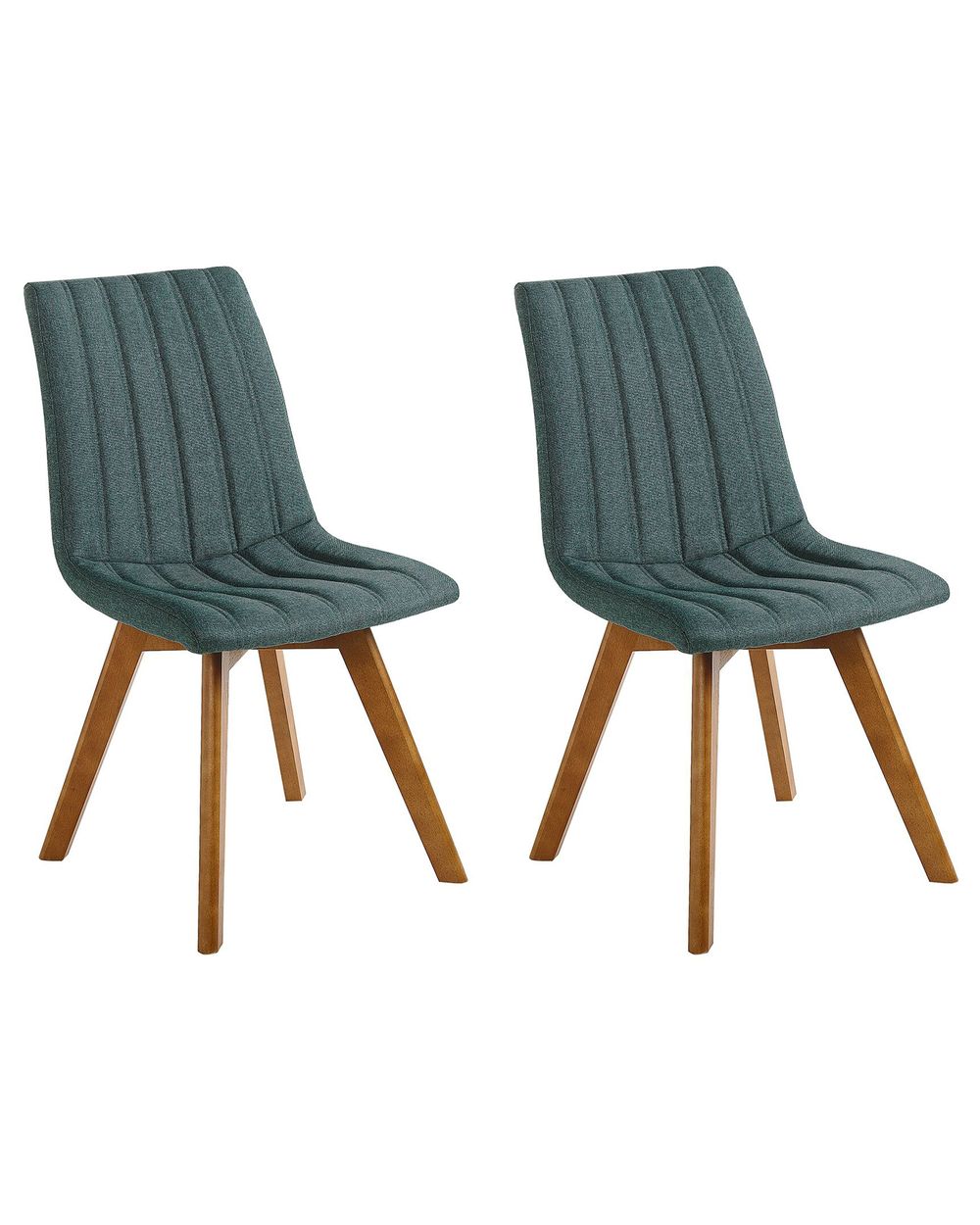 Lot de 2 chaises de salle à manger CALGARY Tissu Vert foncé