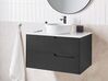 Bathroom Wall Mounted Cabinet 80 x 52 cm Black QUINTELA_934904