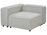 Modular Corner Sofa 2 Seater ARDAL with Ottoman Fabric Light Grey Left Hand_949548