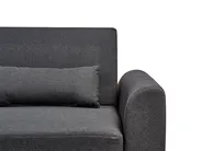 Corner Sofa Bed 3 Seater OLLSTA Fabric Black Right Hand_939308