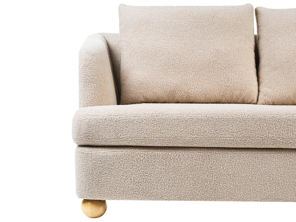 Sofa 3 Seater RATTVIK Boucle Beige_1066800