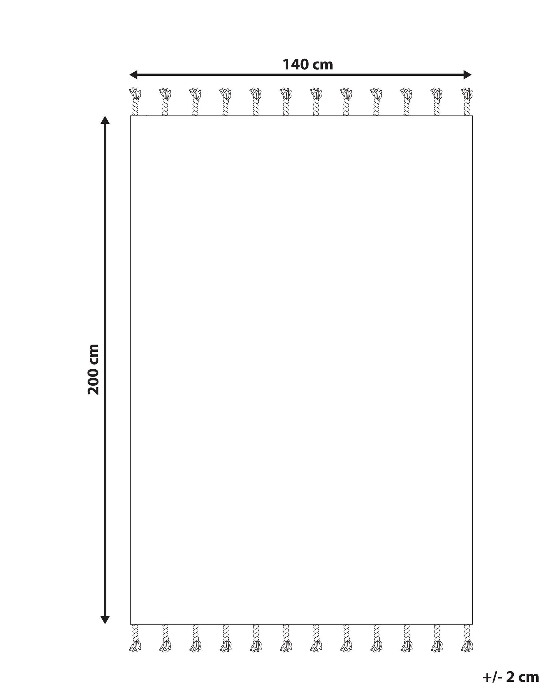 Tappeto ERAY Beige chiaro 140 x 200 cm Cotone_843977