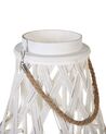 Wooden Candle Lantern 56 cm White TONGA_791664