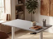 Biurko regulowane elektrycznie DESTINES 120 cm 72 cm Szary/ biały_899303