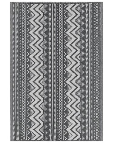 Tapis extérieur au motif zigzag noir 120 x 180 cm NAGPUR