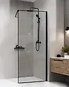 Shower Screen WASPAM 800 x 1900 mm Black