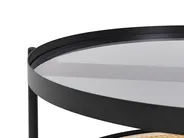 Coffee Table RENO Tempered Glass Black_937167