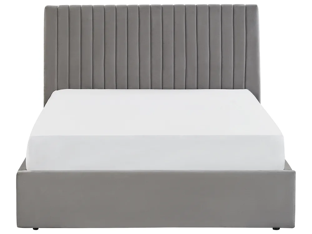 Ottoman Bed VION Velvet Grey 140 x 200 cm (EU Double)_826742