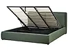Ottoman Bed BAJONNA Fabric Dark Green 180 x 200 cm (EU Super King)