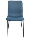 Set of 4 Fabric Dining Chairs Dark Blue GLENDIVE_929013