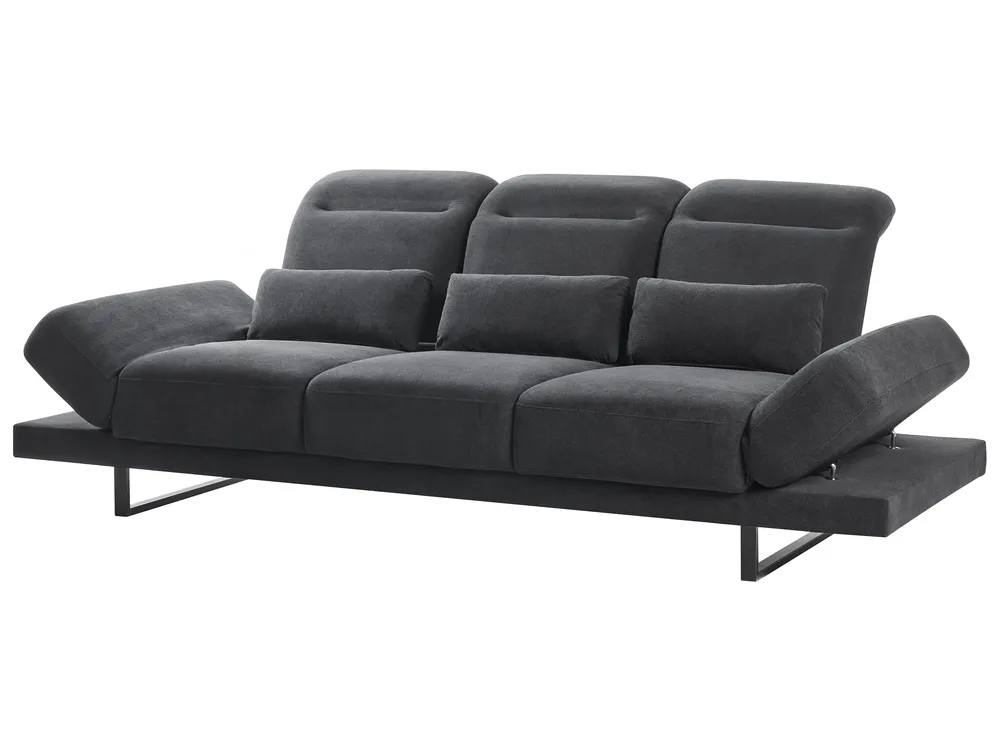 Sofa 3 Seater IKAST Fabric Black_969292