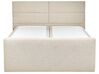 Kontinentálna posteľ s úložným priestorom 160 x 200 cm béžová ARISTOCRAT_873600