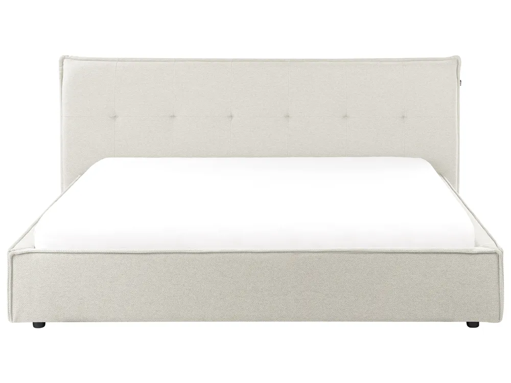 Waterbed Faux Linen LESTRE 180 x 200 cm (EU Super King) Off-White_962691