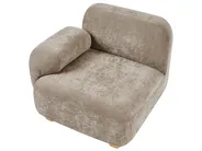 Divano modulare 2 posti AMLI con ottomana Tessuto Beige_1070310