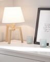 Fehér és világos fa asztali lámpa 42 cm NALON_852756